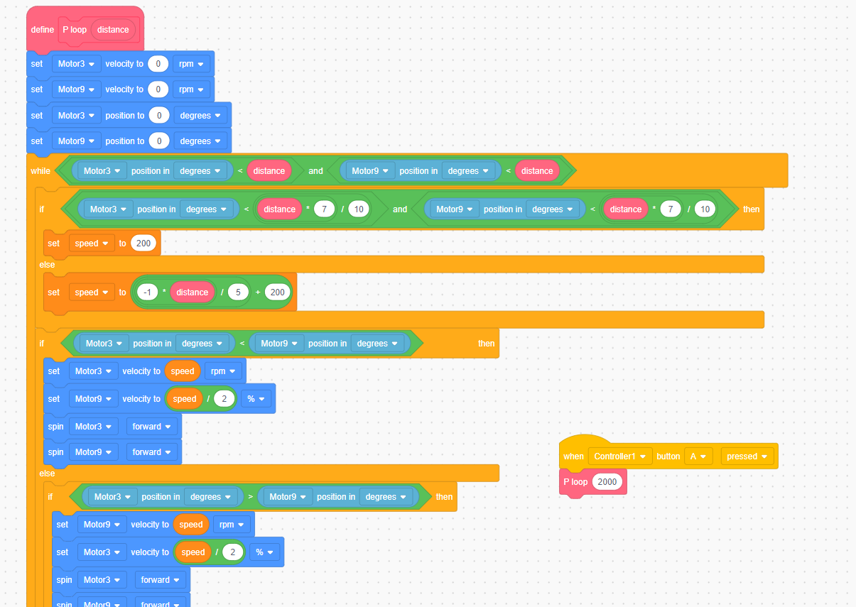 P-looping with VexCode blocks - VEXcode V5 Tech Support - VEX Forum